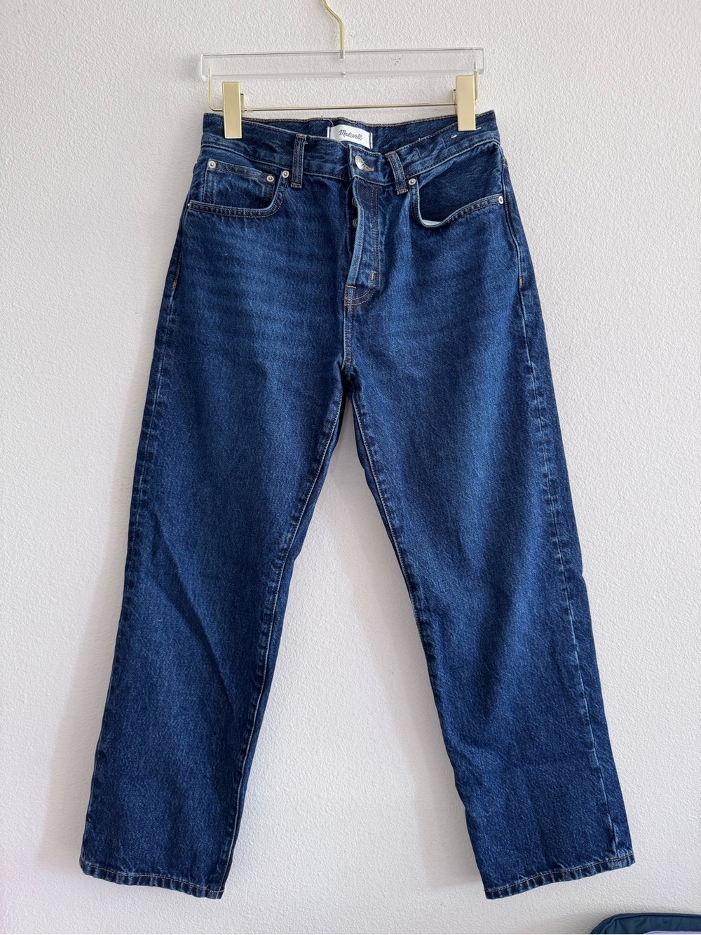 Madewell The Longline Straight Jeans In Mckinney Wash Rigid Size 26 Petite